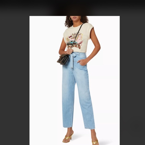 Pinko Beige Graphic Tee with Car Design - Picture 2 of 14